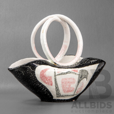 Mid Century Alvino Bagni (Italian 1919-2000) Basket Vase Marked '321/1960, Italy'