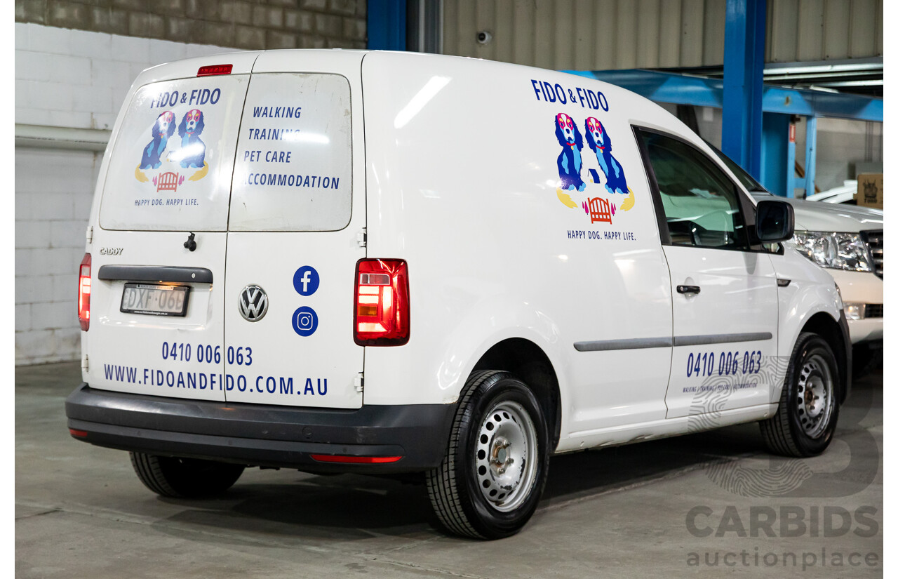 05/2018 Volkswagen Caddy SWB TDI250 2K MY18 3D Van White Turbo Diesel 2.0L