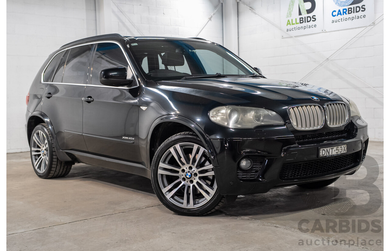 08/2010 BMW X5 xDrive 40d Sport 4x4 E70 MY10 4d Wagon Black Sapphire Metallic Turbo Diesel 3.0