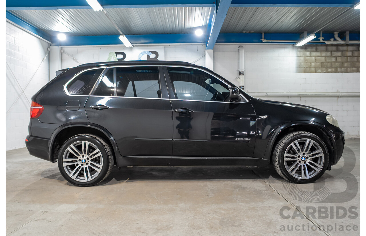 08/2010 BMW X5 xDrive 40d Sport 4x4 E70 MY10 4d Wagon Black Sapphire Metallic Turbo Diesel 3.0