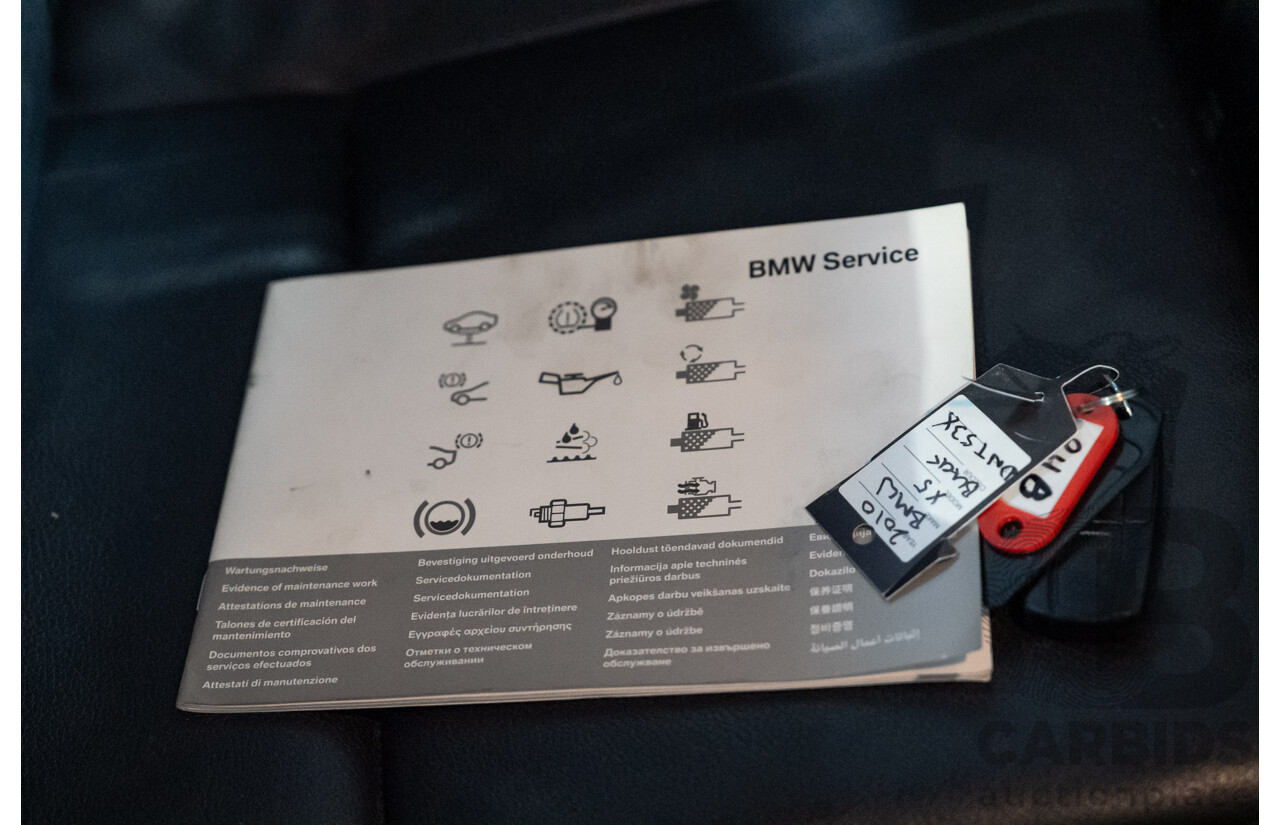 08/2010 BMW X5 xDrive 40d Sport 4x4 E70 MY10 4d Wagon Black Sapphire Metallic Turbo Diesel 3.0