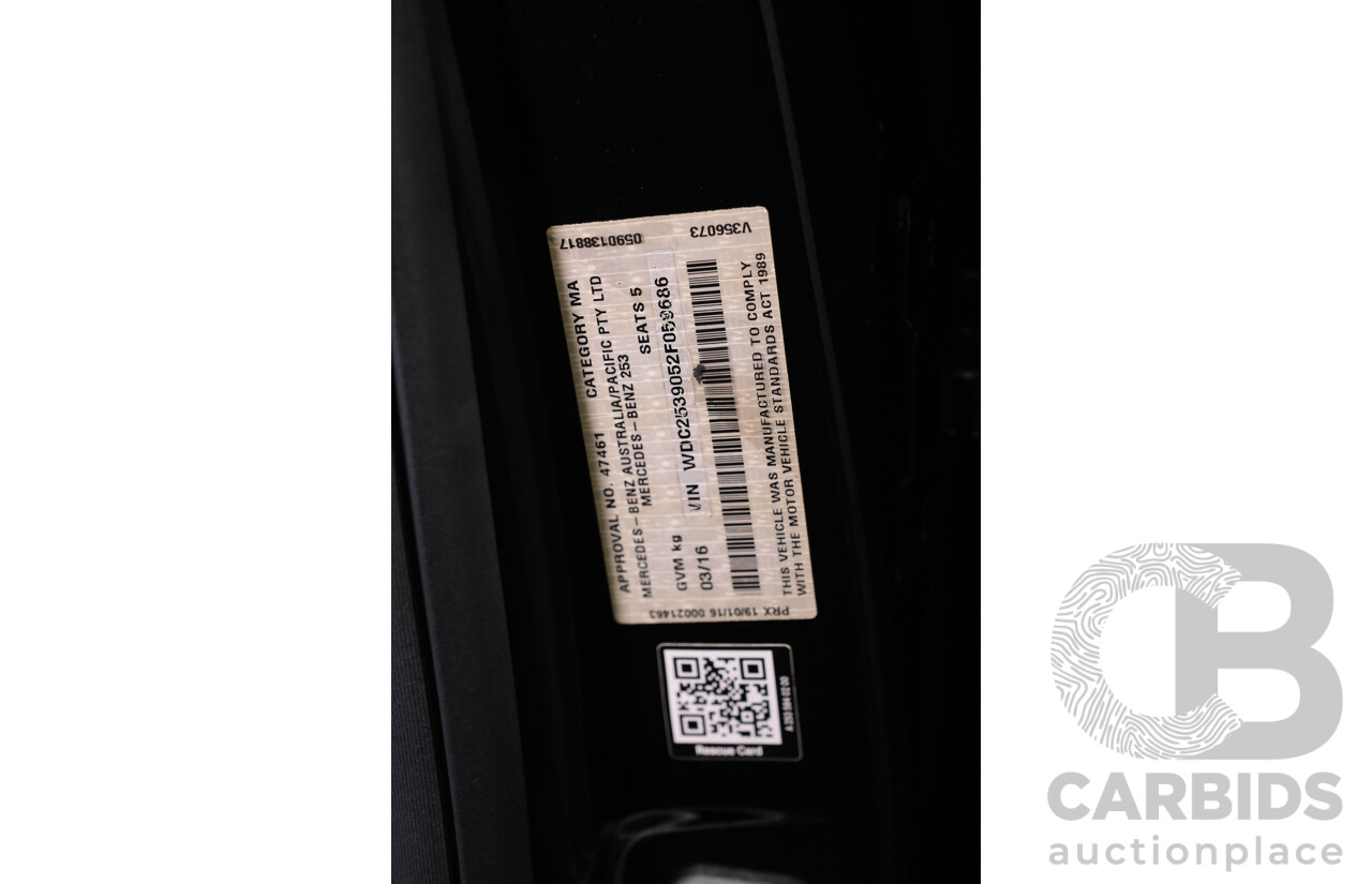 03/2016 Mercedes-Benz GLC 220d AWD 253 4d Wagon Obisidian Black Turbo Diesel 2.1L