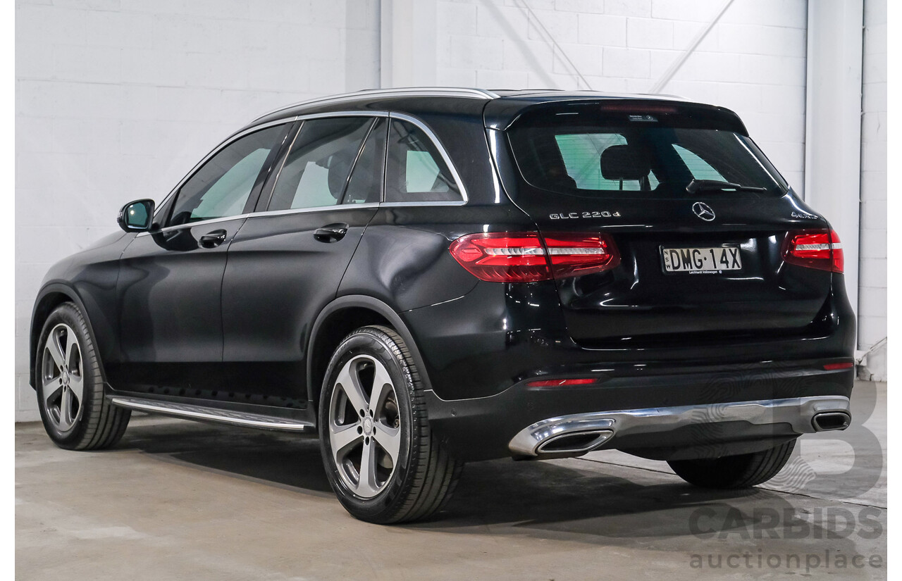 03/2016 Mercedes-Benz GLC 220d AWD 253 4d Wagon Obisidian Black Turbo Diesel 2.1L