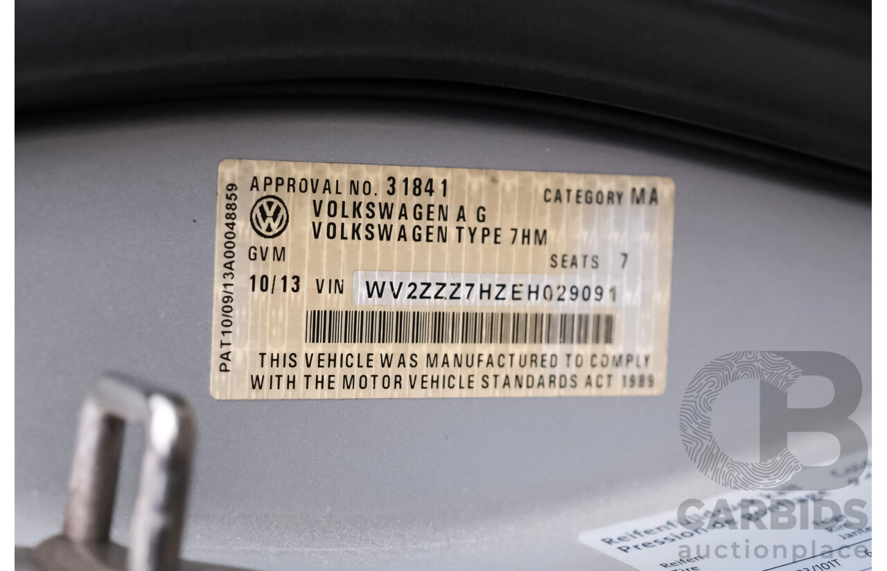 11/2013 Volkswagen Multivan Comfortline TDI340 T5 MY13 4D Wagon Reflex Silver Metallic Turbo Diesel 2.0L