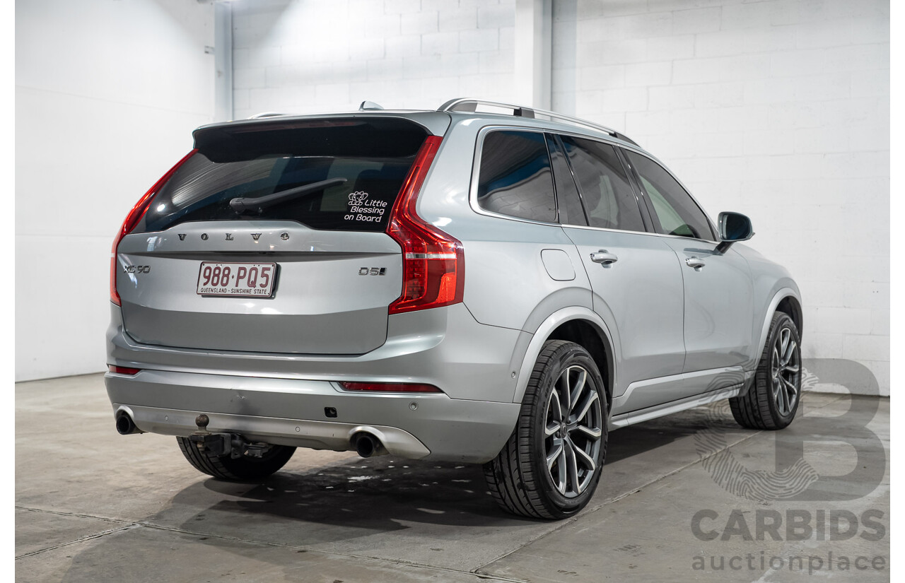 11/2016 Volvo XC90 D5 Momentum (AWD) 256 MY17 4d Wagon Brilliant Silver Turbo Diesel 2.0L