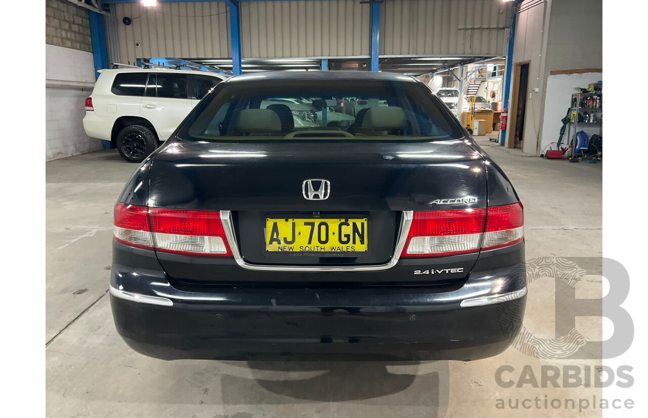 12/2005 Honda Accord VTi 40 4d Sedan Black 2.4L