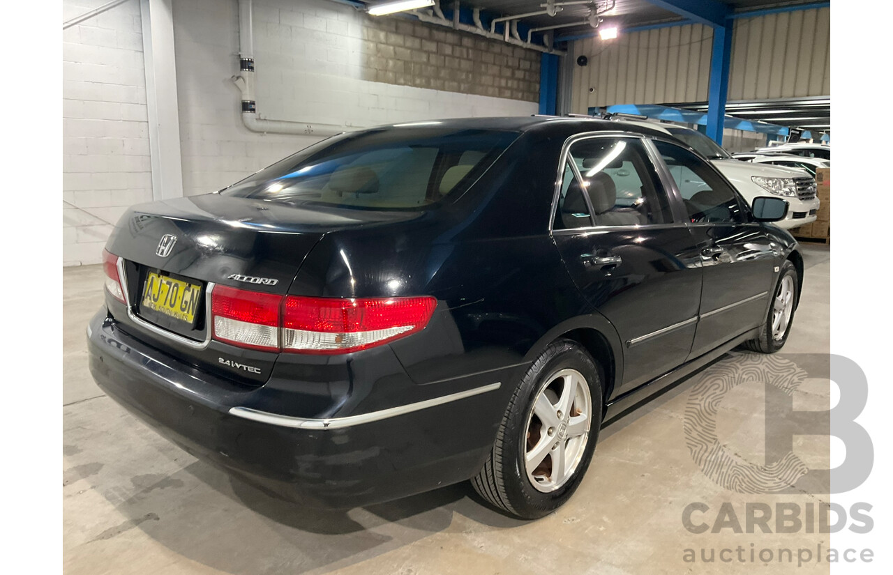12/2005 Honda Accord VTi 40 4d Sedan Black 2.4L