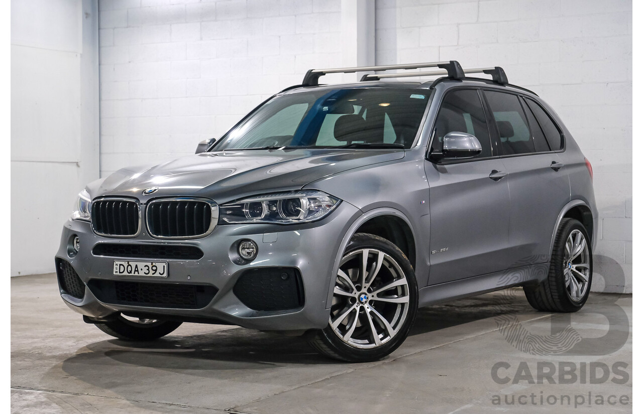 08/2017 BMW X5 sDrive25d F15 MY16 4D Wagon Space Grey Metallic Turbo Diesel 2.0L