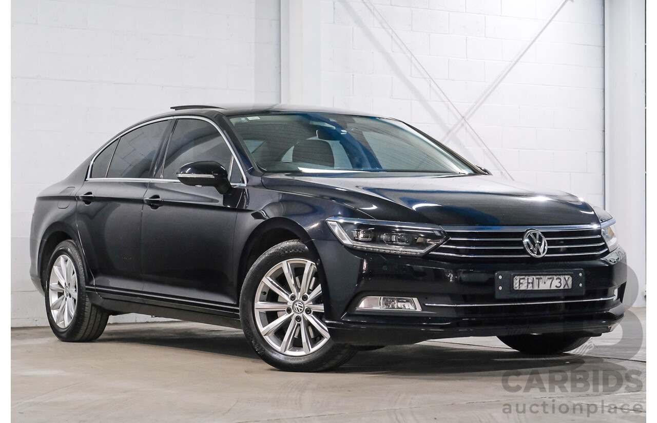 01/2016 Volkswagen Passat 132 TSI Comfortline 3C MY16 4D Sedan Deep Black Turbo 1.8L