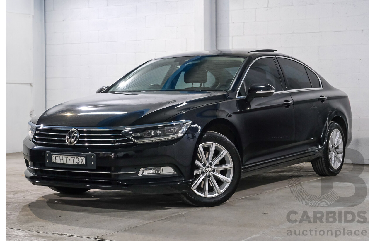 01/2016 Volkswagen Passat 132 TSI Comfortline 3C MY16 4D Sedan Deep Black Turbo 1.8L