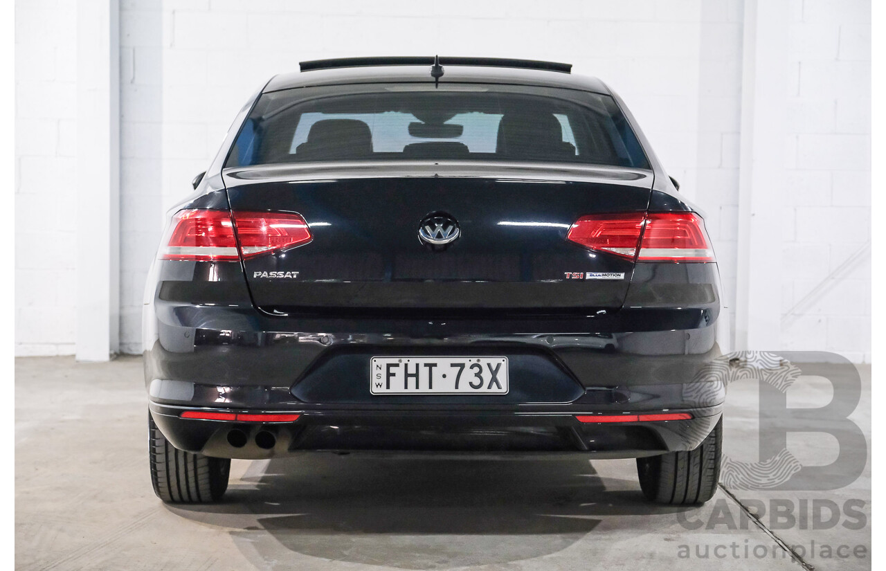 01/2016 Volkswagen Passat 132 TSI Comfortline 3C MY16 4D Sedan Deep Black Turbo 1.8L