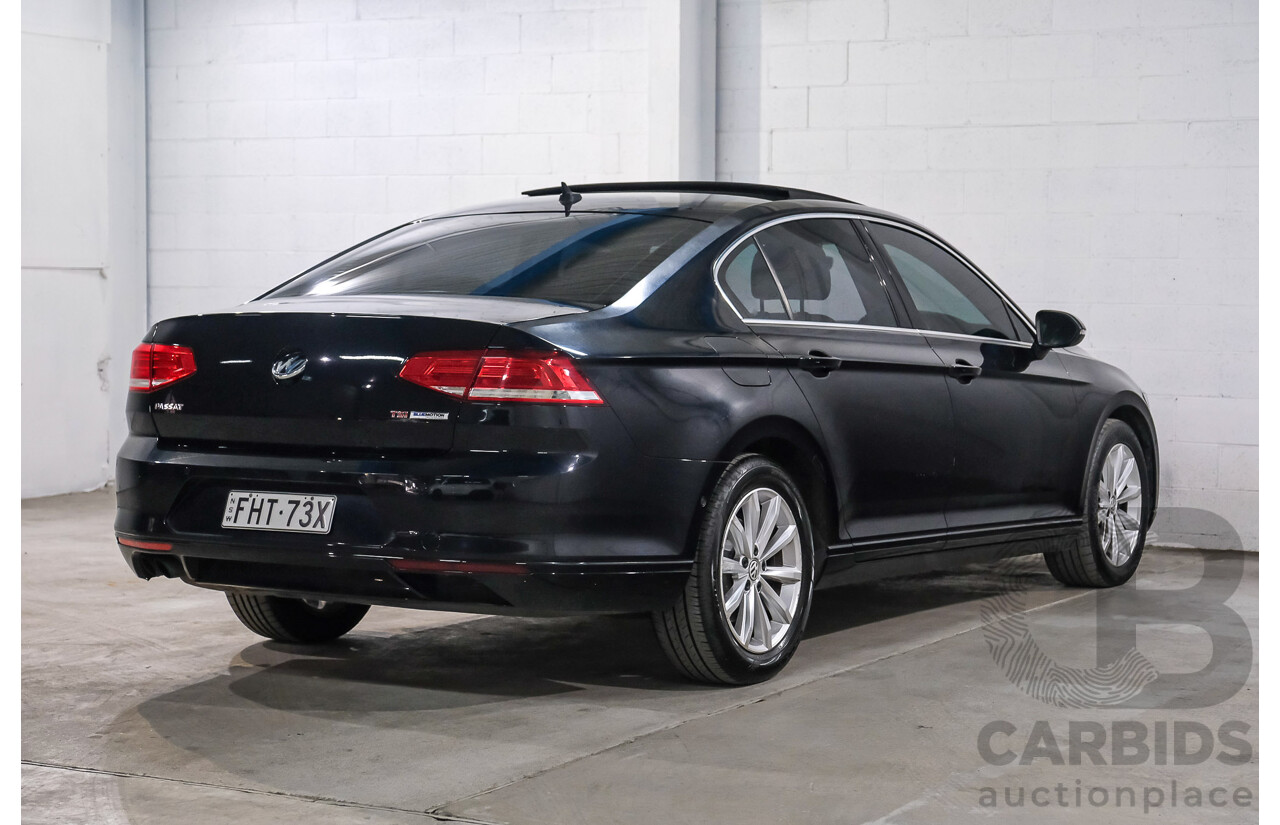 01/2016 Volkswagen Passat 132 TSI Comfortline 3C MY16 4D Sedan Deep Black Turbo 1.8L