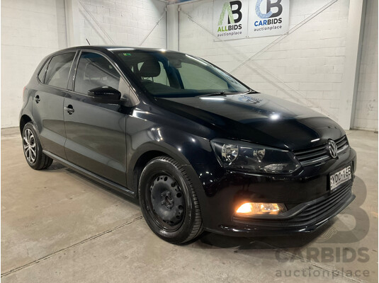 1663689 · 07/2015 Volkswagen Polo 66 TSI Trendline 6R MY15 5d Hatchback Black Turbo 1.2L