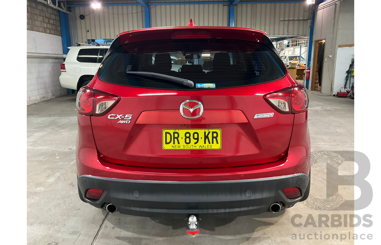 06/2015 Mazda CX-5 Maxx Sport (4x4) MY15 4D Wagon Soul Red Metallic Turbo Diesel 2.2L
