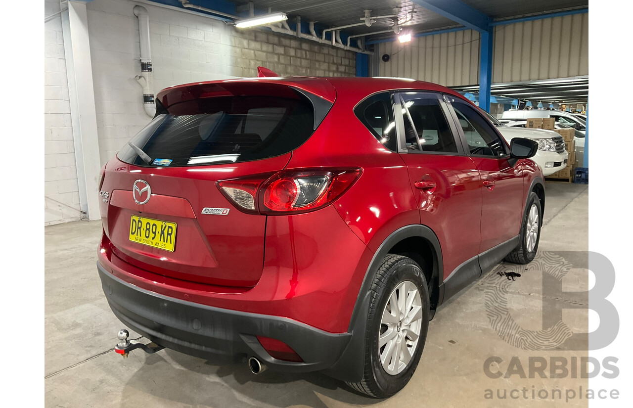 06/2015 Mazda CX-5 Maxx Sport (4x4) MY15 4D Wagon Soul Red Metallic Turbo Diesel 2.2L