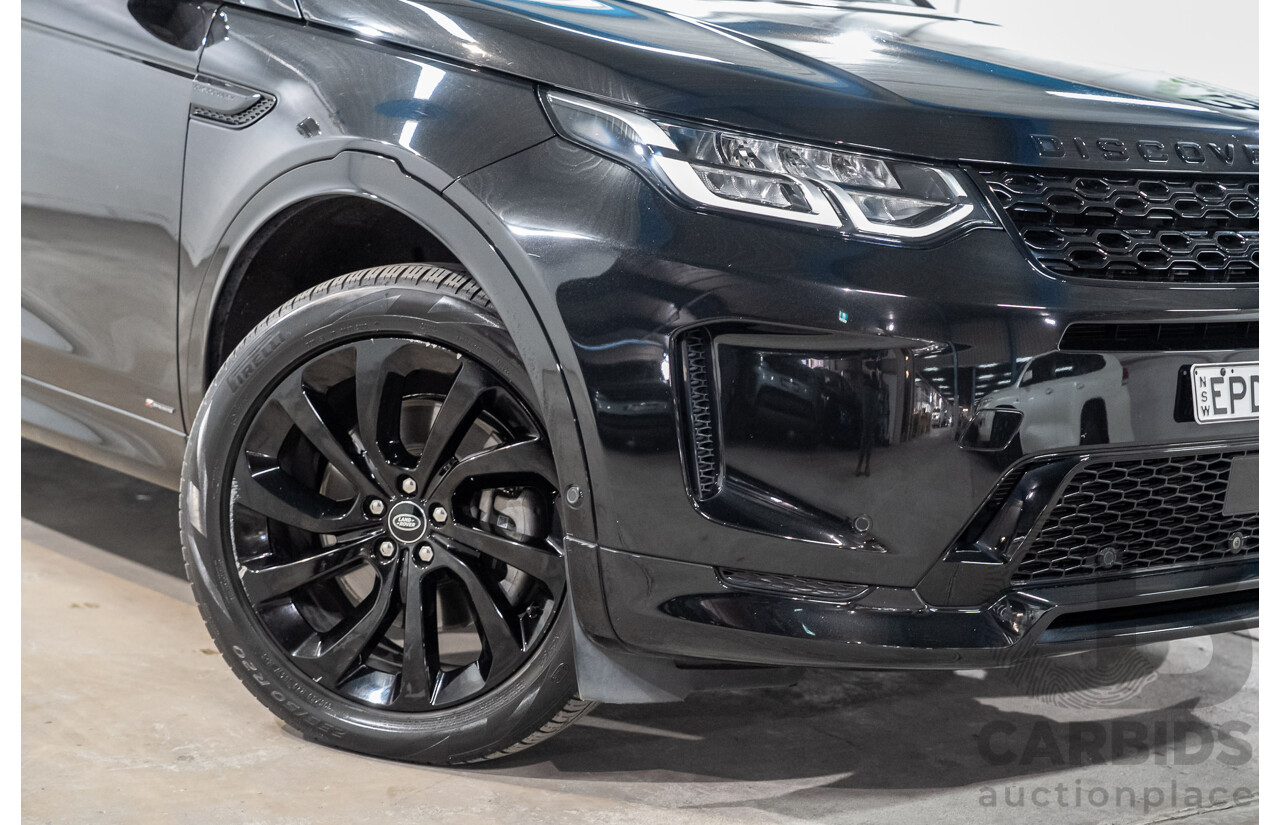 07/2021 Land Rover Discovery Sport P200 R-Dynamic S (147kW) AWD L550 MY21 4d Wagon Santorini Black Metallic Turbo 2.0L