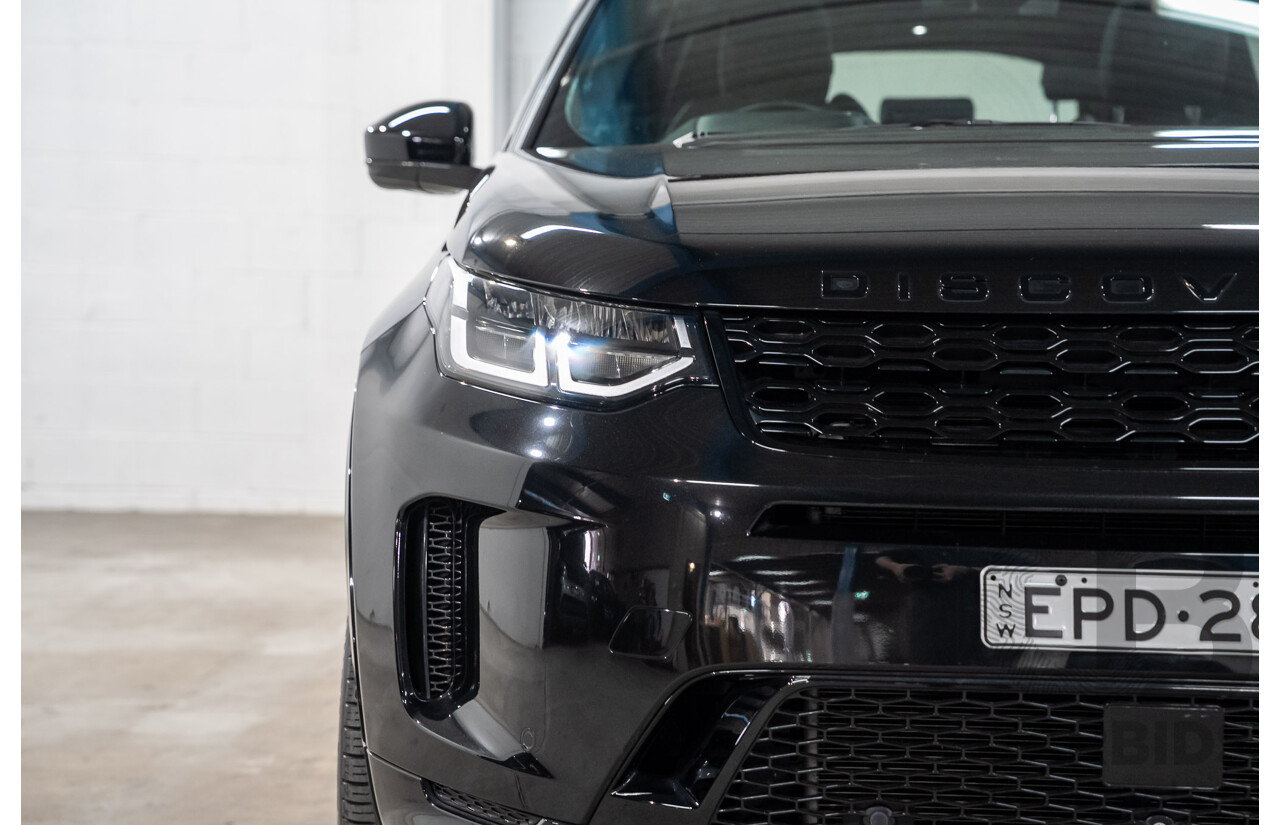 07/2021 Land Rover Discovery Sport P200 R-Dynamic S (147kW) AWD L550 MY21 4d Wagon Santorini Black Metallic Turbo 2.0L
