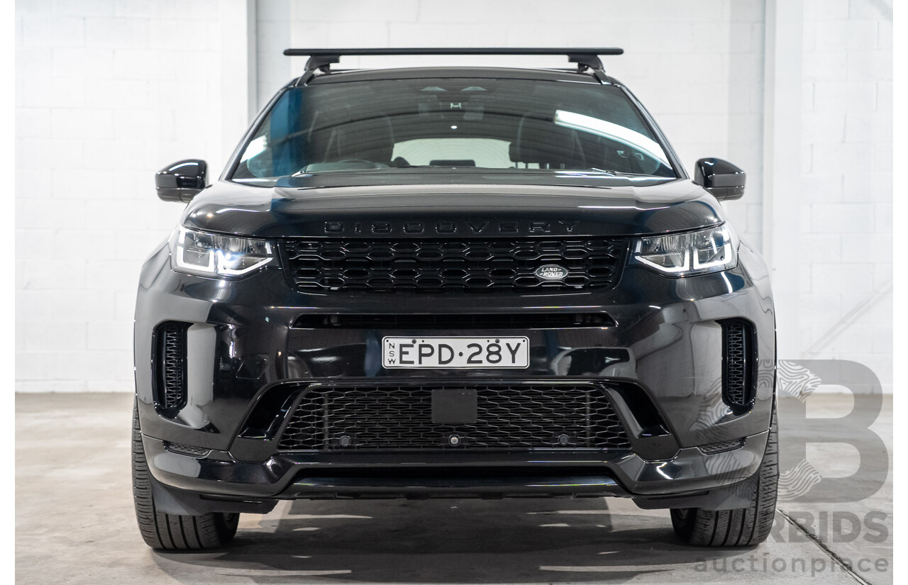 07/2021 Land Rover Discovery Sport P200 R-Dynamic S (147kW) AWD L550 MY21 4d Wagon Santorini Black Metallic Turbo 2.0L