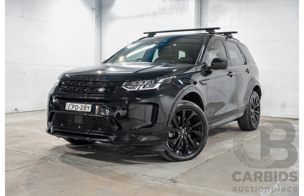07/2021 Land Rover Discovery Sport P200 R-Dynamic S (147kW) AWD L550 MY21 4d Wagon Santorini Black Metallic Turbo 2.0L