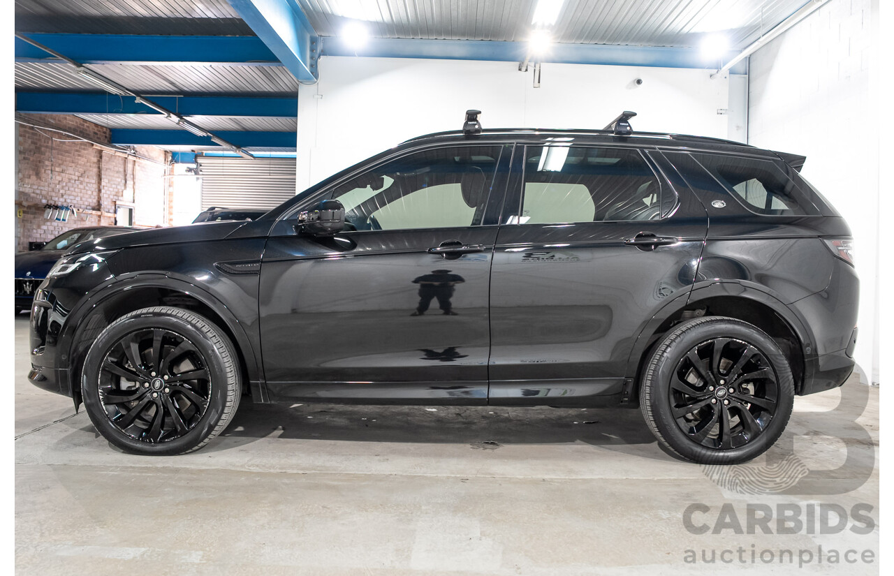 07/2021 Land Rover Discovery Sport P200 R-Dynamic S (147kW) AWD L550 MY21 4d Wagon Santorini Black Metallic Turbo 2.0L