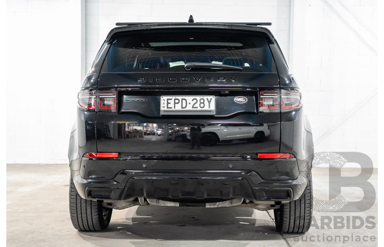 07/2021 Land Rover Discovery Sport P200 R-Dynamic S (147kW) AWD L550 MY21 4d Wagon Santorini Black Metallic Turbo 2.0L