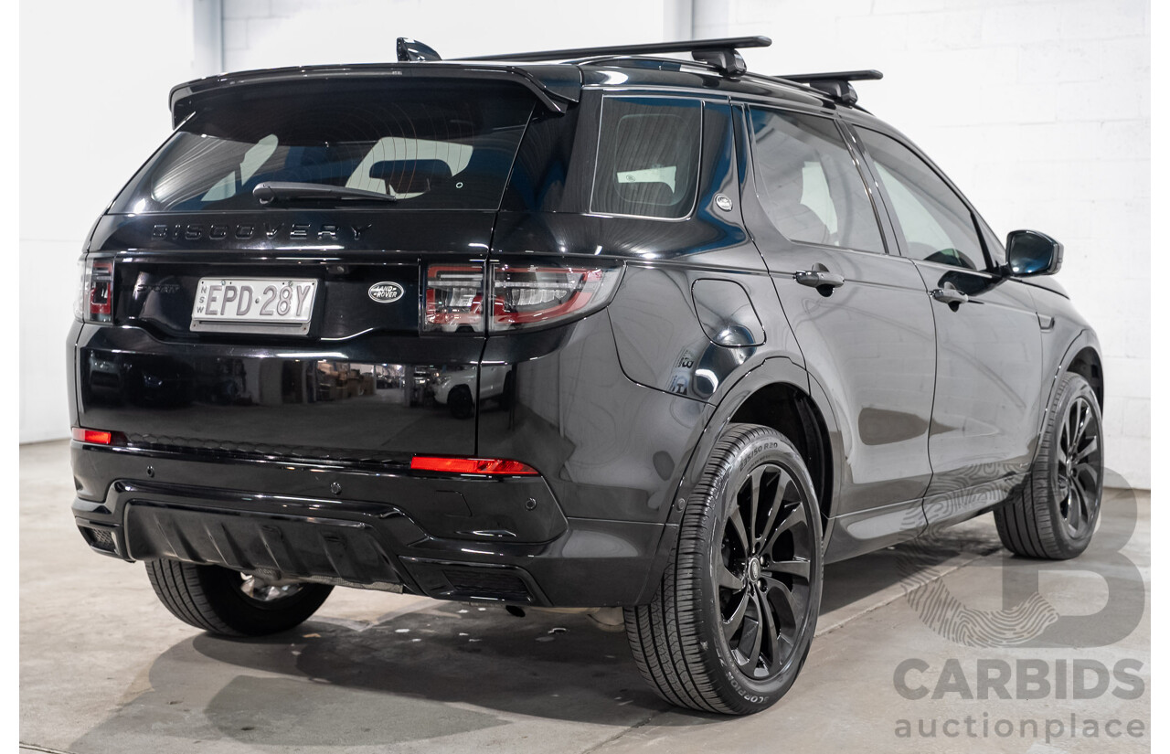 07/2021 Land Rover Discovery Sport P200 R-Dynamic S (147kW) AWD L550 MY21 4d Wagon Santorini Black Metallic Turbo 2.0L