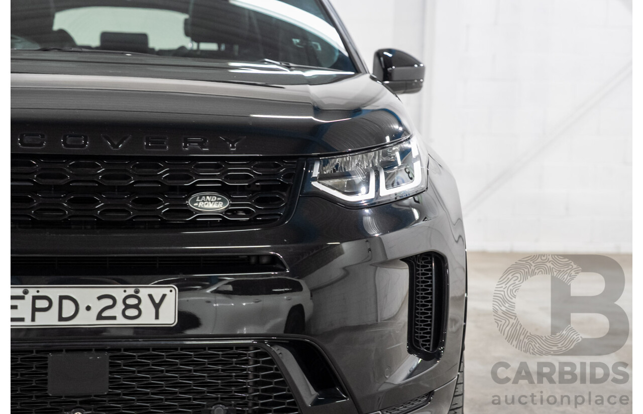 07/2021 Land Rover Discovery Sport P200 R-Dynamic S (147kW) AWD L550 MY21 4d Wagon Santorini Black Metallic Turbo 2.0L