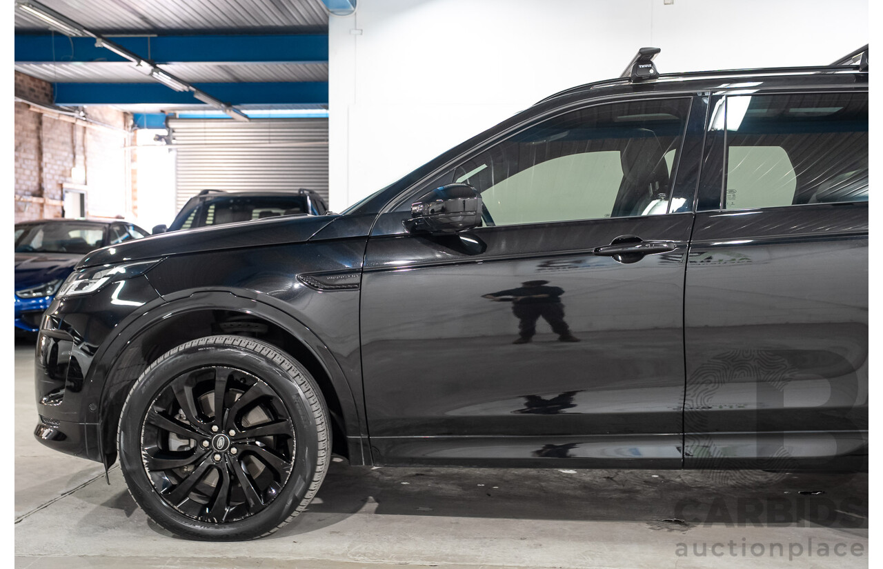 07/2021 Land Rover Discovery Sport P200 R-Dynamic S (147kW) AWD L550 MY21 4d Wagon Santorini Black Metallic Turbo 2.0L