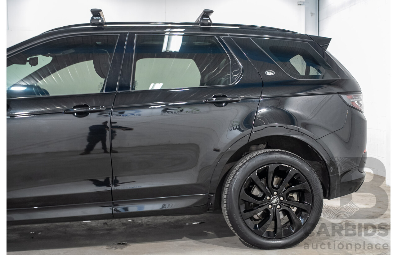 07/2021 Land Rover Discovery Sport P200 R-Dynamic S (147kW) AWD L550 MY21 4d Wagon Santorini Black Metallic Turbo 2.0L