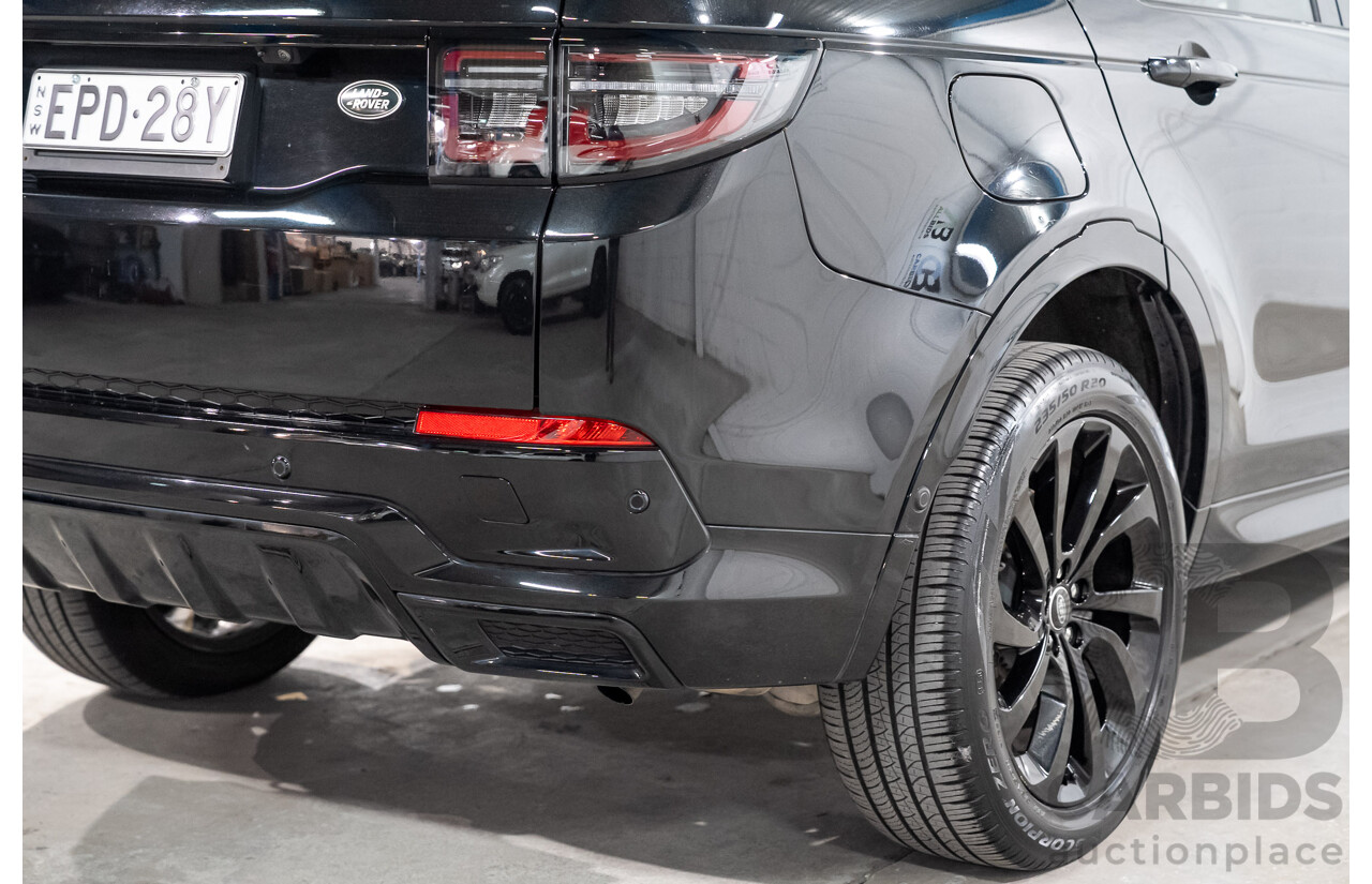 07/2021 Land Rover Discovery Sport P200 R-Dynamic S (147kW) AWD L550 MY21 4d Wagon Santorini Black Metallic Turbo 2.0L