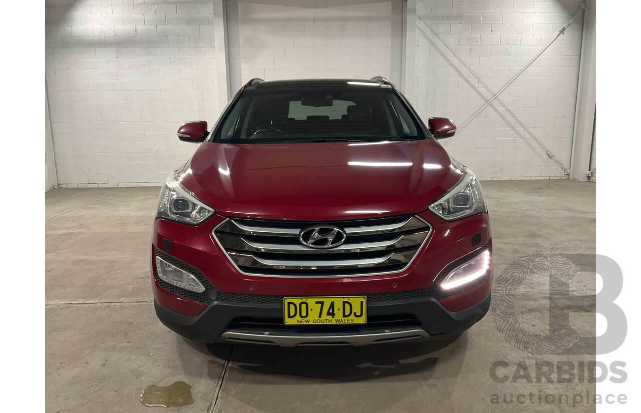 02/2015 Hyundai Santa Fe Highlander CRDi (4x4) DM MY15 4d Wagon Maroon Turbo Diesel 2.2L