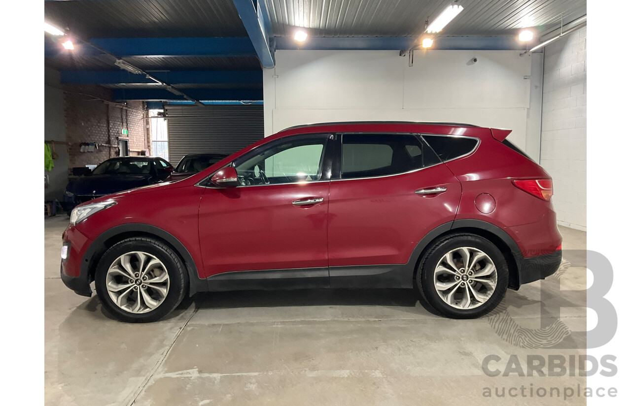 02/2015 Hyundai Santa Fe Highlander CRDi (4x4) DM MY15 4d Wagon Maroon Turbo Diesel 2.2L