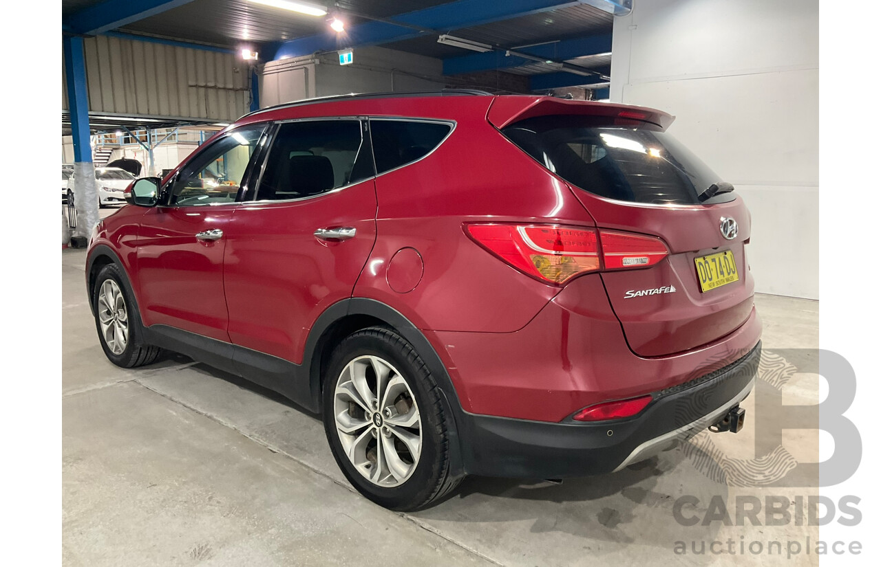 02/2015 Hyundai Santa Fe Highlander CRDi (4x4) DM MY15 4d Wagon Maroon Turbo Diesel 2.2L