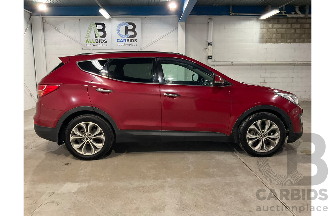 02/2015 Hyundai Santa Fe Highlander CRDi (4x4) DM MY15 4d Wagon Maroon Turbo Diesel 2.2L