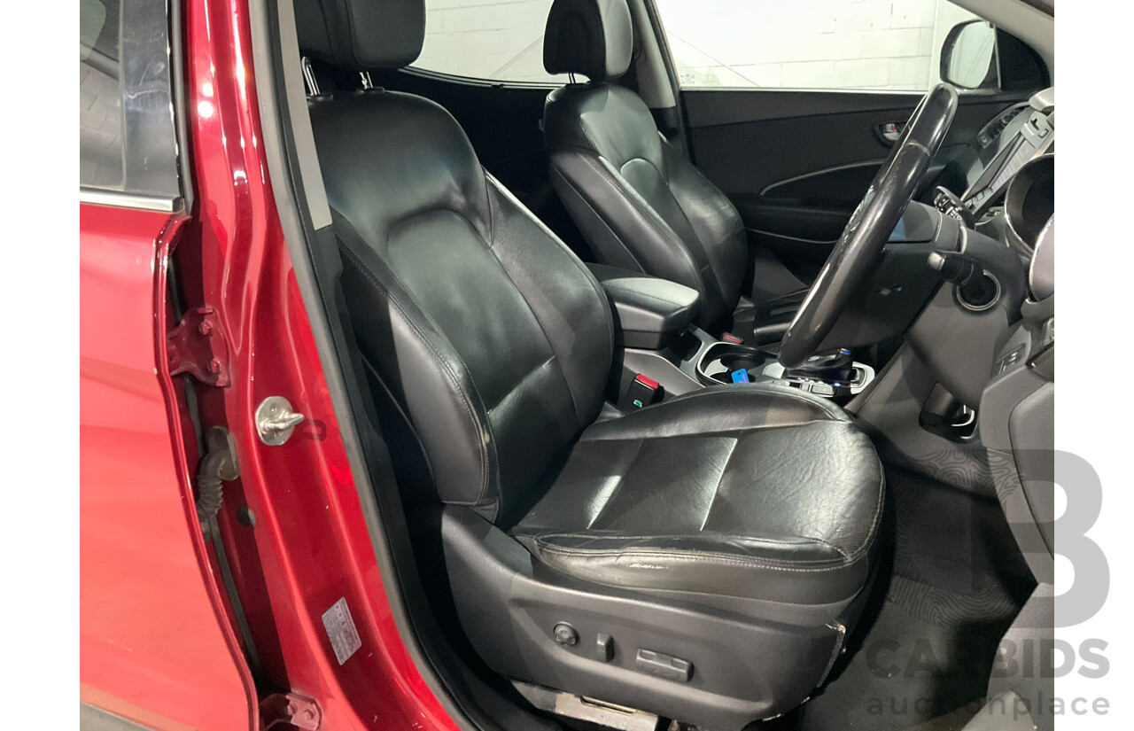 02/2015 Hyundai Santa Fe Highlander CRDi (4x4) DM MY15 4d Wagon Maroon Turbo Diesel 2.2L