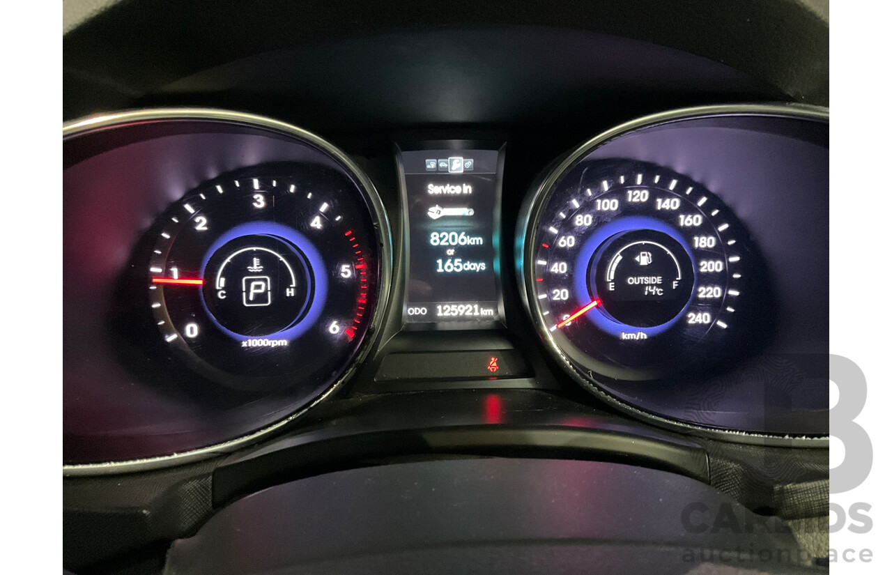02/2015 Hyundai Santa Fe Highlander CRDi (4x4) DM MY15 4d Wagon Maroon Turbo Diesel 2.2L