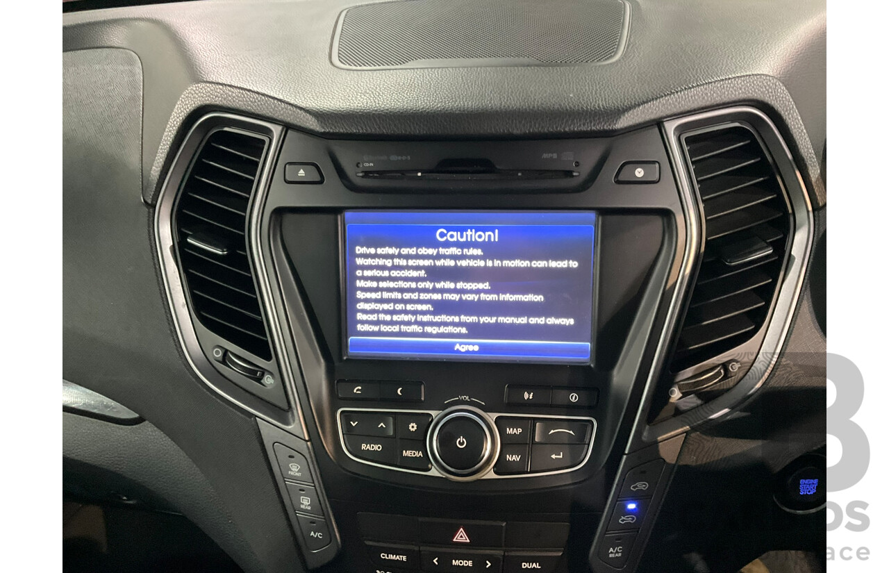 02/2015 Hyundai Santa Fe Highlander CRDi (4x4) DM MY15 4d Wagon Maroon Turbo Diesel 2.2L