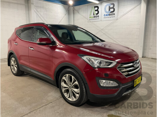 02/2015 Hyundai Santa Fe Highlander CRDi (4x4) DM MY15 4d Wagon Maroon Turbo Diesel 2.2L