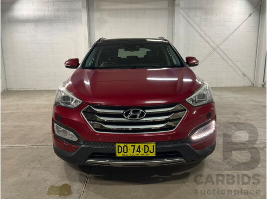 02/2015 Hyundai Santa Fe Highlander CRDi (4x4) DM MY15 4d Wagon Maroon Turbo Diesel 2.2L