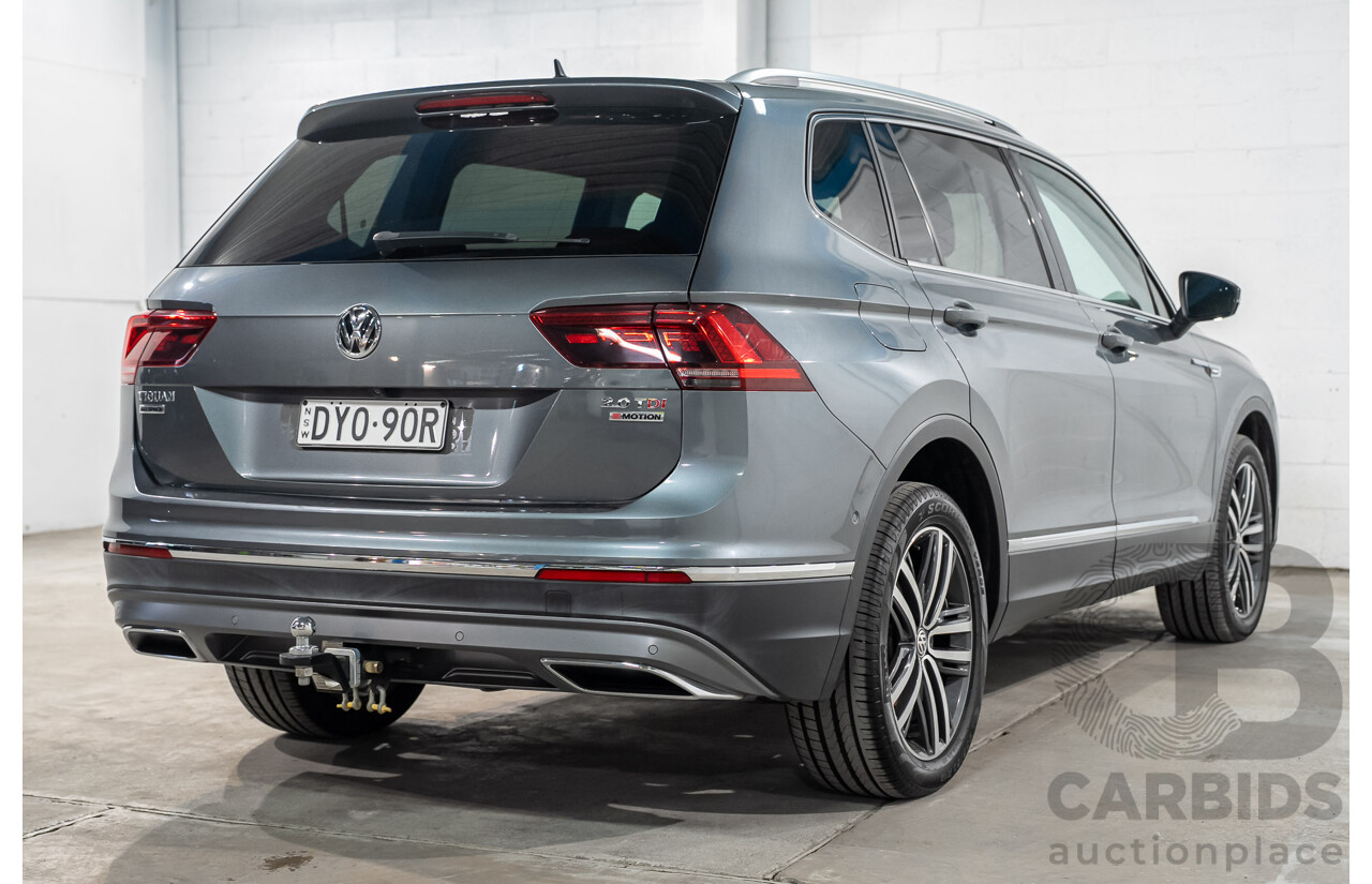 08/2018 Volkswagen Tiguan Allspace 140 TDI Highline (AWD) 5NA MY18 4d Wagon Grey Turbo Diesel 2.0L