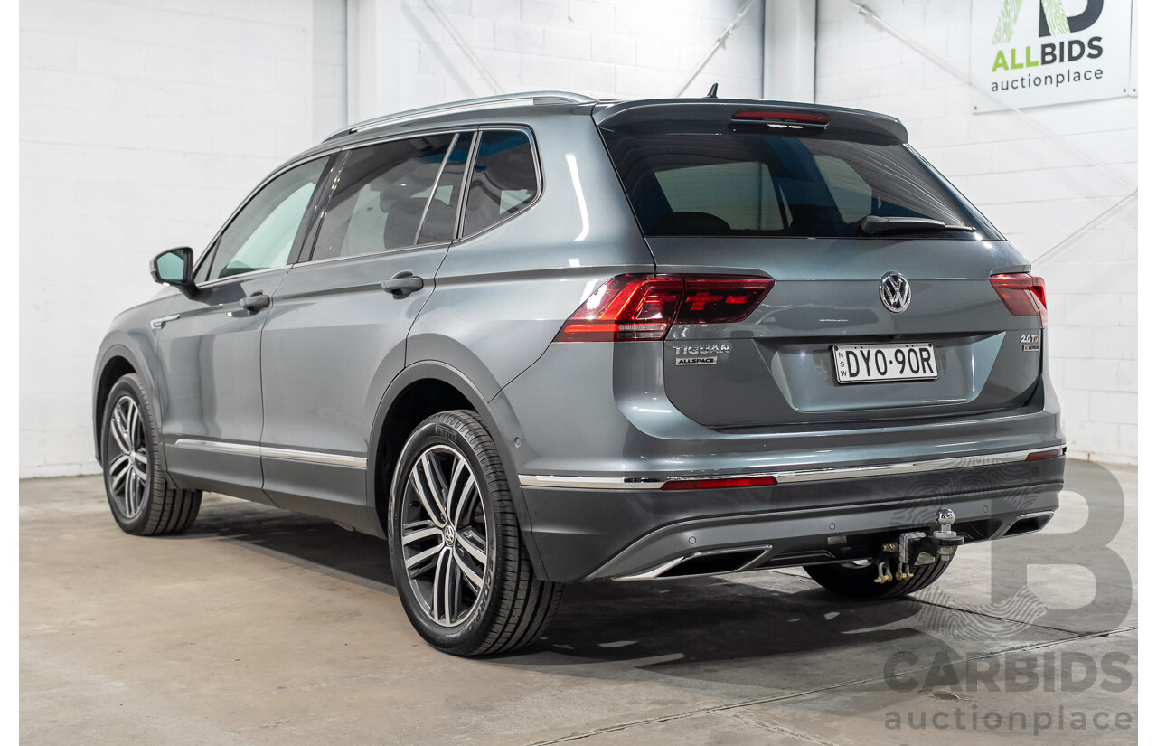 08/2018 Volkswagen Tiguan Allspace 140 TDI Highline (AWD) 5NA MY18 4d Wagon Grey Turbo Diesel 2.0L