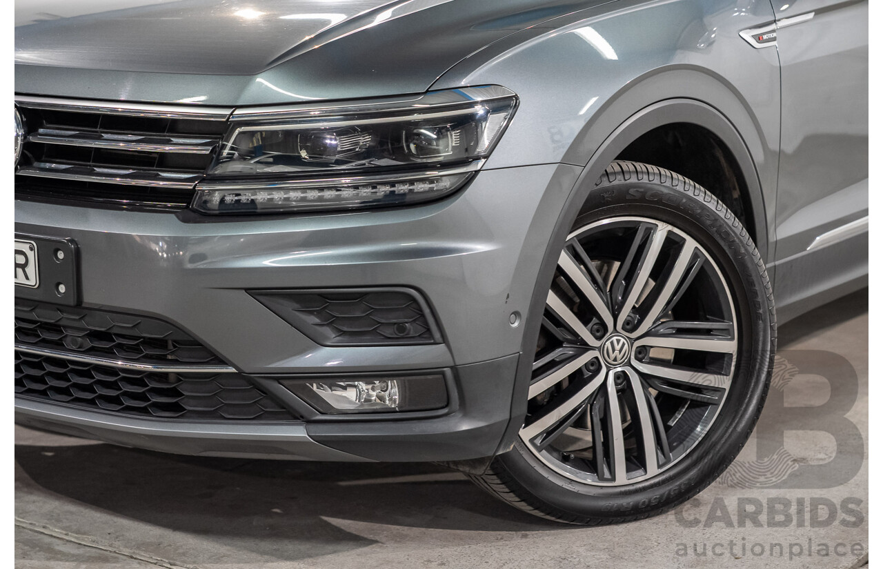08/2018 Volkswagen Tiguan Allspace 140 TDI Highline (AWD) 5NA MY18 4d Wagon Grey Turbo Diesel 2.0L