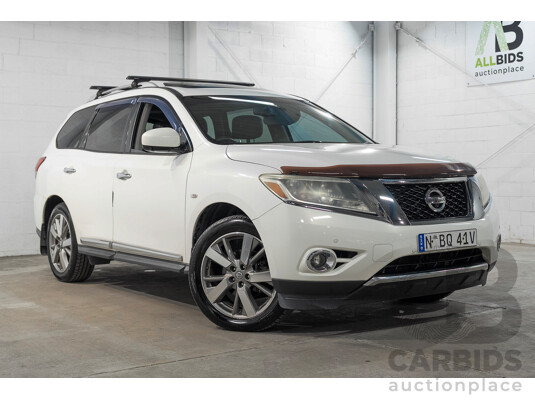 08/2014 Nissan Pathfinder Ti R52 4d Wagon White 3.5L 7 Seater