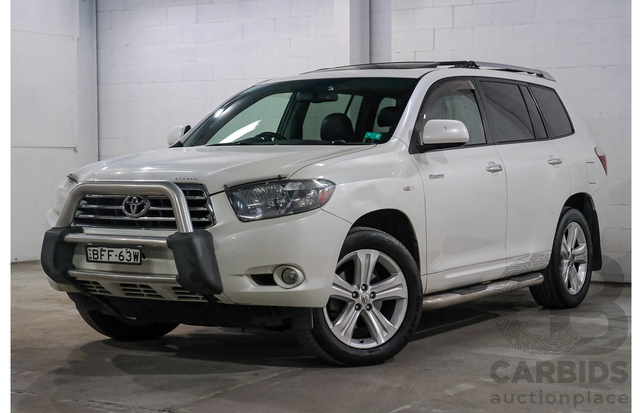 03/2008 Toyota Kluger Grande (4x4) GSU45R 4D 7 Seater Wagon White 3.5L