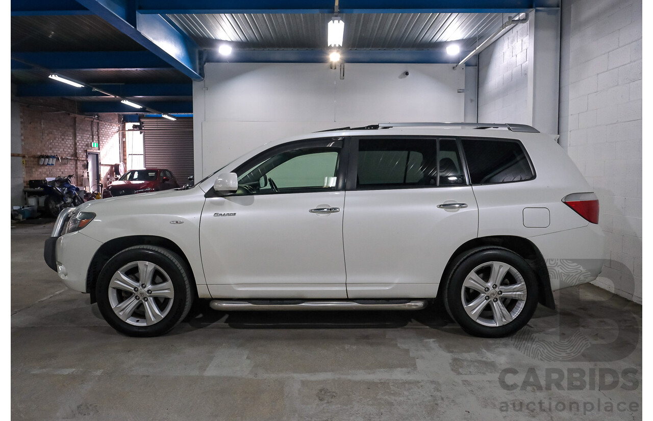 03/2008 Toyota Kluger Grande (4x4) GSU45R 4D 7 Seater Wagon White 3.5L
