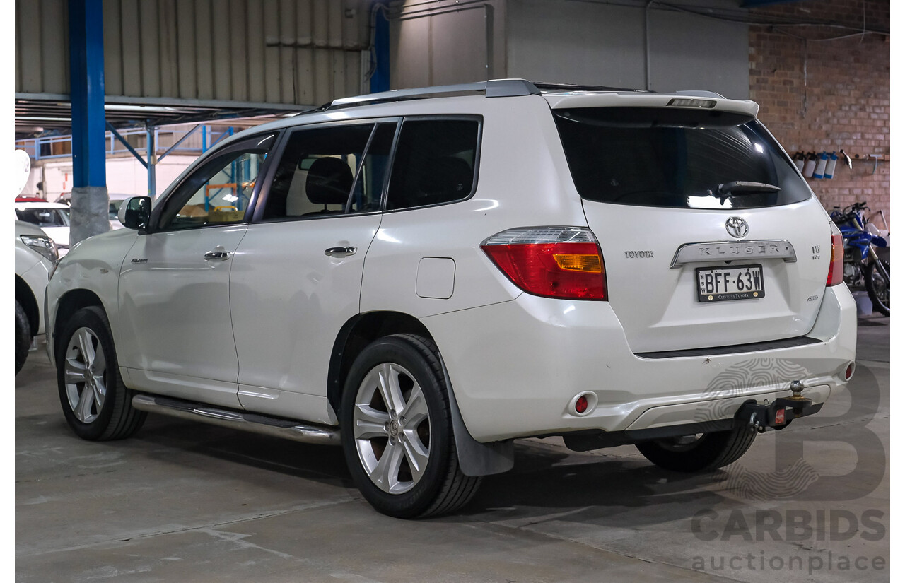03/2008 Toyota Kluger Grande (4x4) GSU45R 4D 7 Seater Wagon White 3.5L