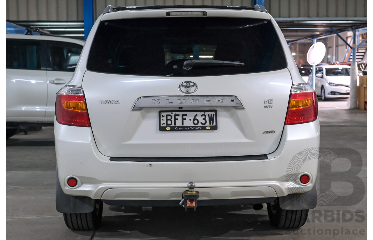 03/2008 Toyota Kluger Grande (4x4) GSU45R 4D 7 Seater Wagon White 3.5L
