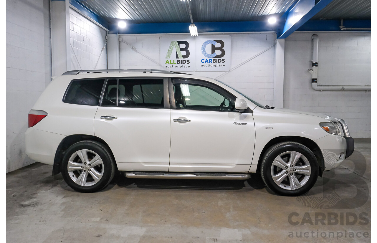 03/2008 Toyota Kluger Grande (4x4) GSU45R 4D 7 Seater Wagon White 3.5L