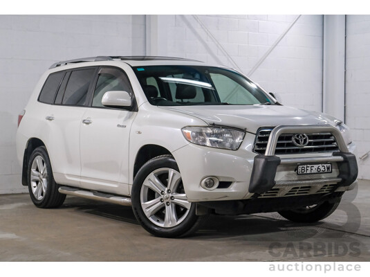 03/2008 Toyota Kluger Grande (4x4) GSU45R 4D 7 Seater Wagon White 3.5L