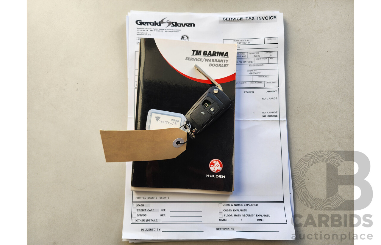 09/2015 Holden Barina CD TM MY15 4d Sedan Silver 1.6L